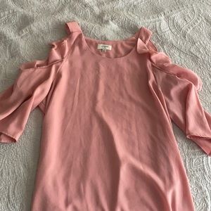 Cold shoulder ruffle blouse